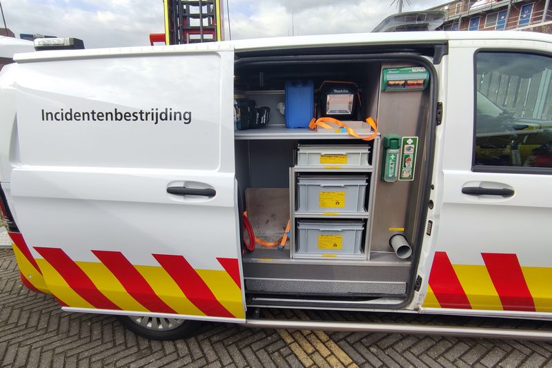 Incidentenbestrijders van ProRail op de brandweerdag in Purmerend